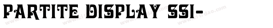 Partite Display SSi字体转换